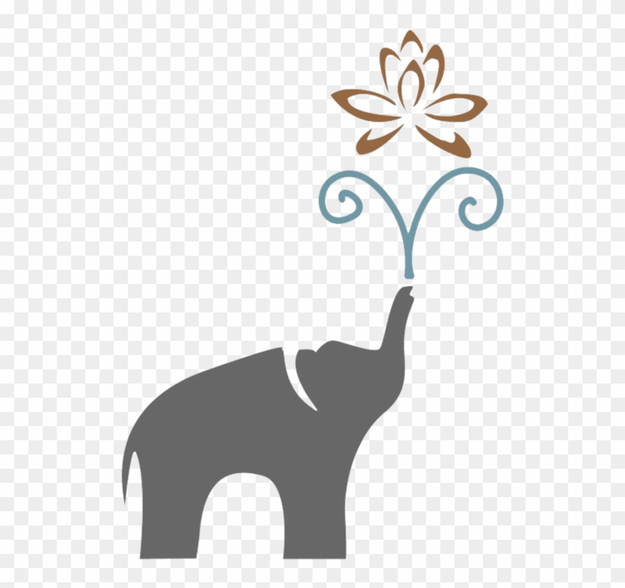 Thai Variety Delivery - Elephant Lotus Logo Clipart