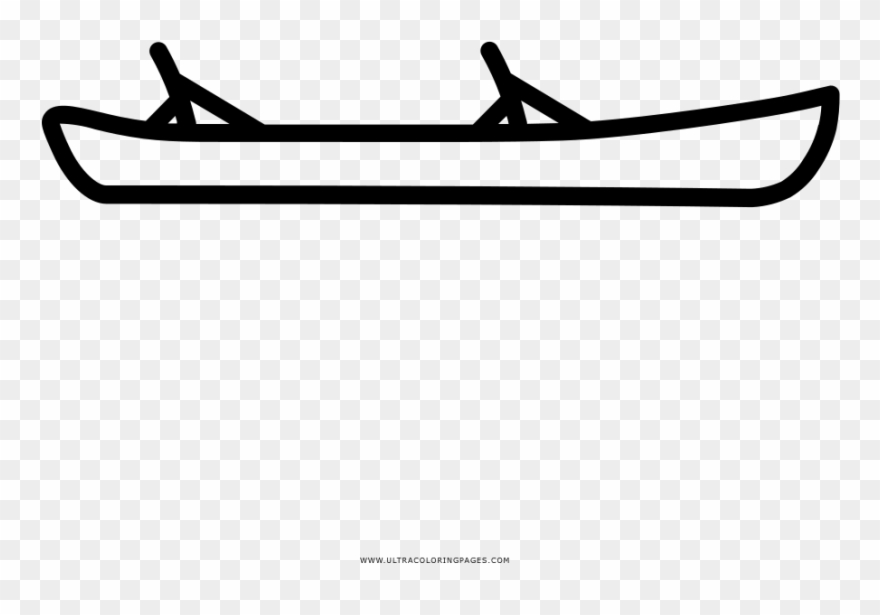 Canoe Coloring Page - Canoe Clipart