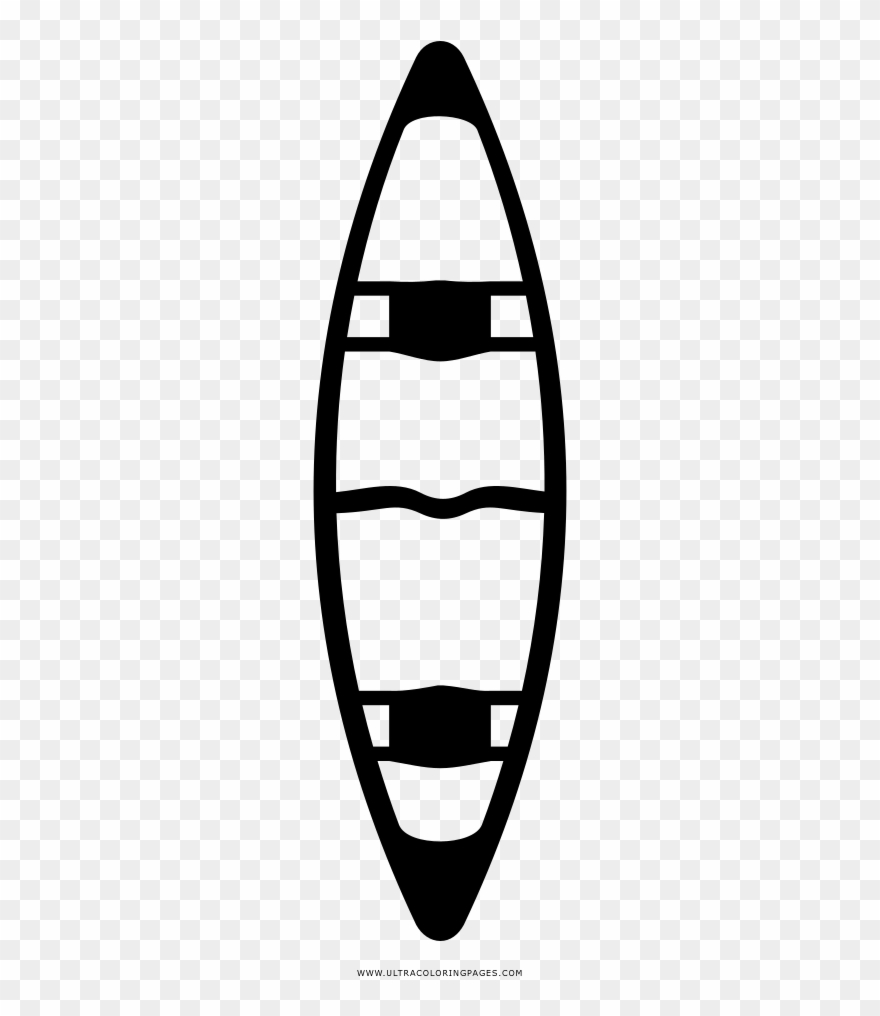 Canoe Coloring Page Clipart