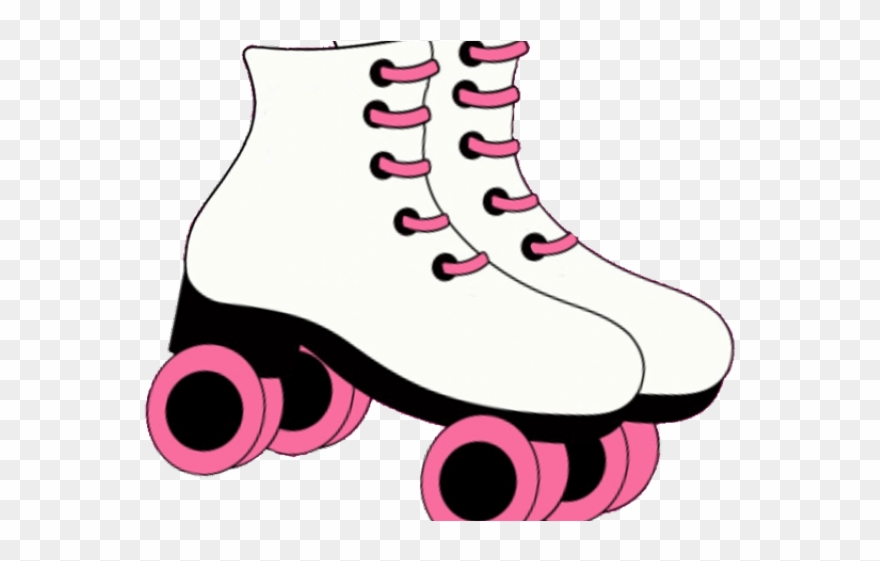 Skateboard Clipart Pink - Cartoon Pictures Of Roller Skates - Png Download