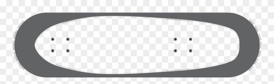 Skateboard Clipart Template - Skateboard Deck - Png Download