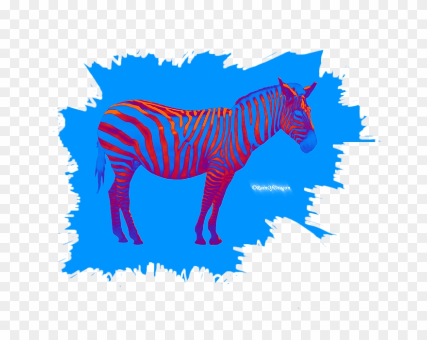 Drawing Trippy Psychadelic Transparent Clipart Free - Zebra - Png Download