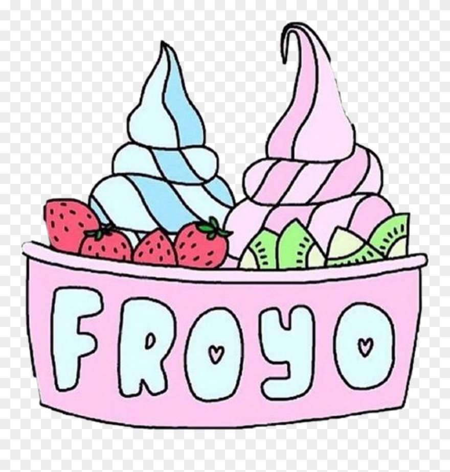 #froyo #yogurt #food #yummy #icecream #tumblr #pastel - Transparents And Overlays School Clipart