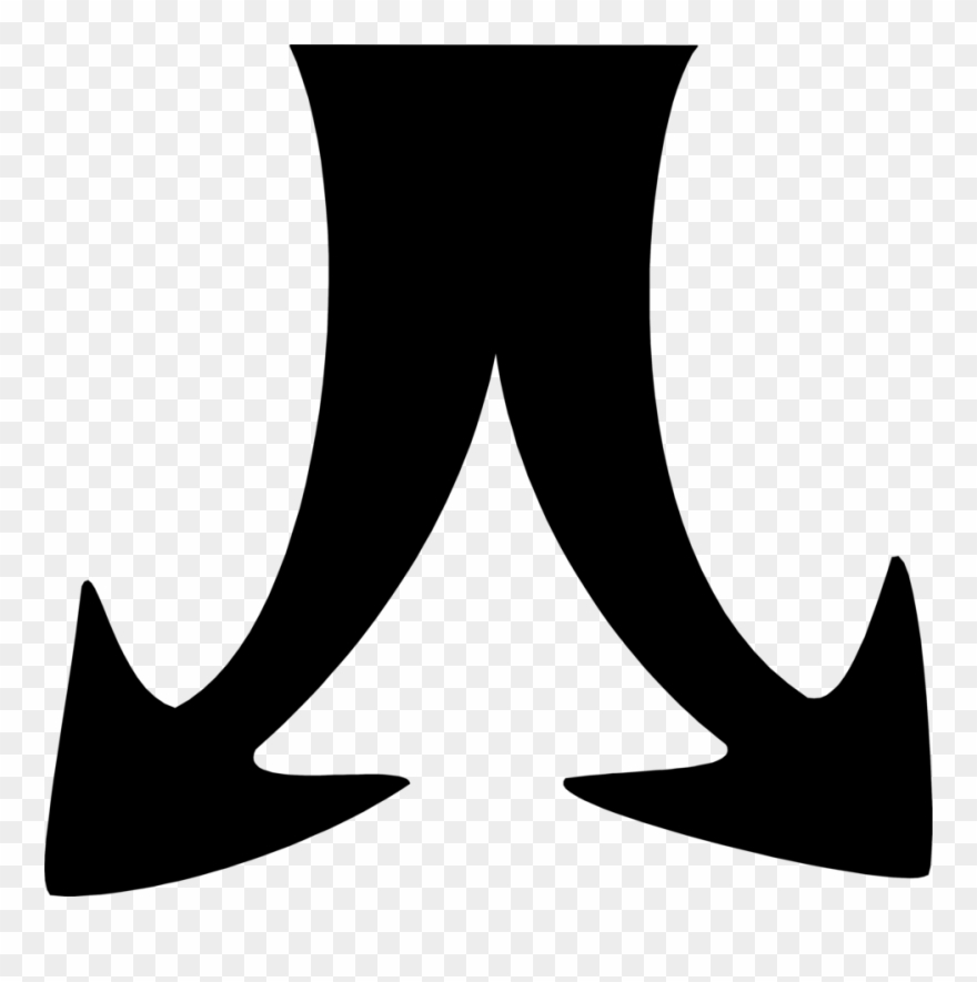 Clipart Of Split, Crooked Arrow And Curving - Png Download