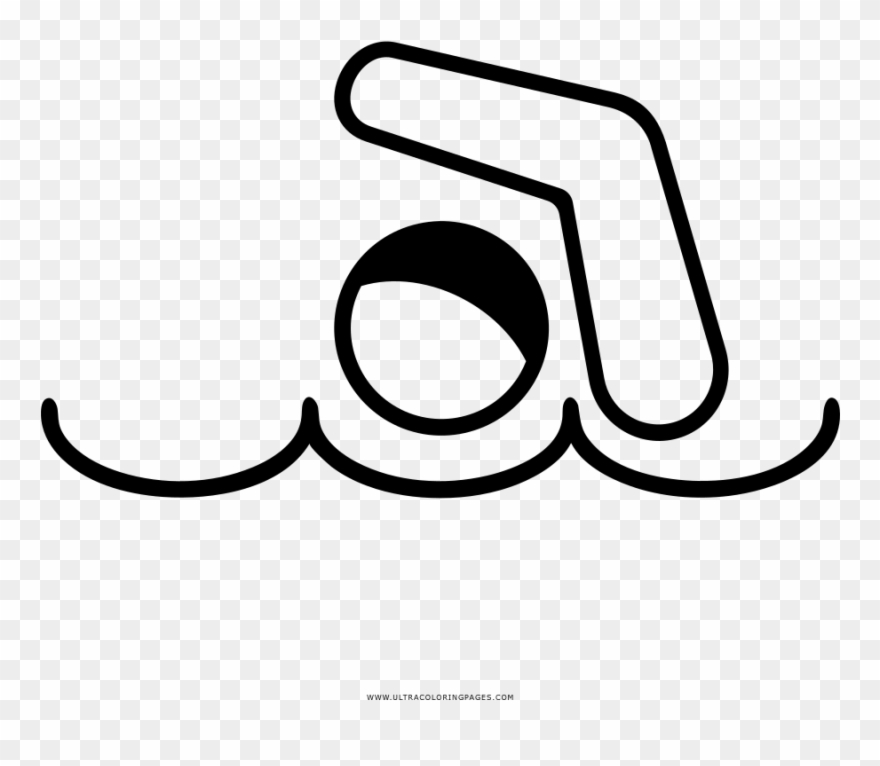 Schwimmen Ausmalbilder - Line Art Clipart