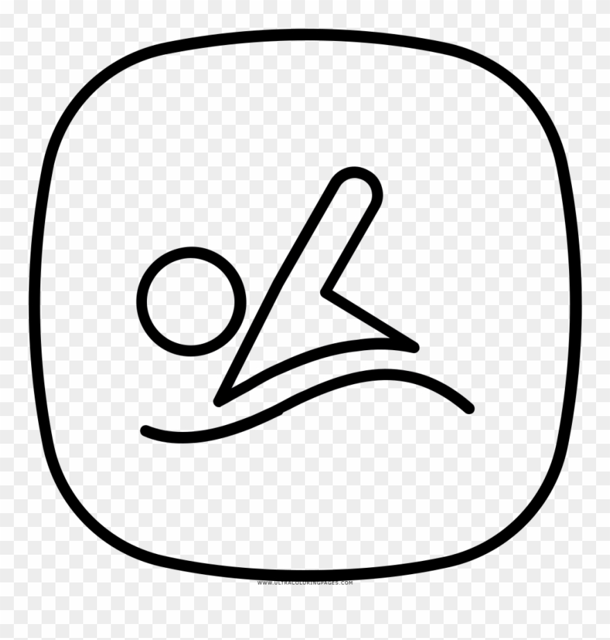 Schwimmen Ausmalbilder - Line Art Clipart