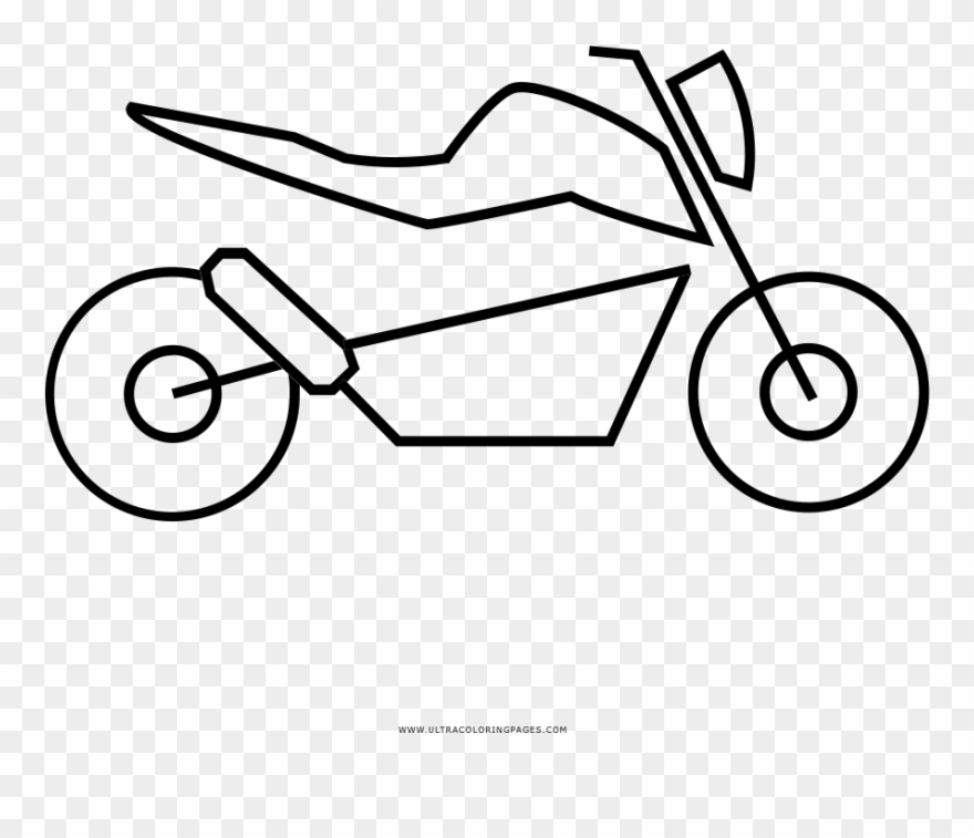 Motorrad Ausmalbilder - Line Art Clipart