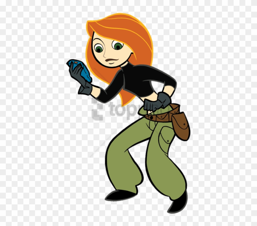 Download Kim Possible Looking At Device Clipart Png - Character Kim Possible Cartoon Transparent Png