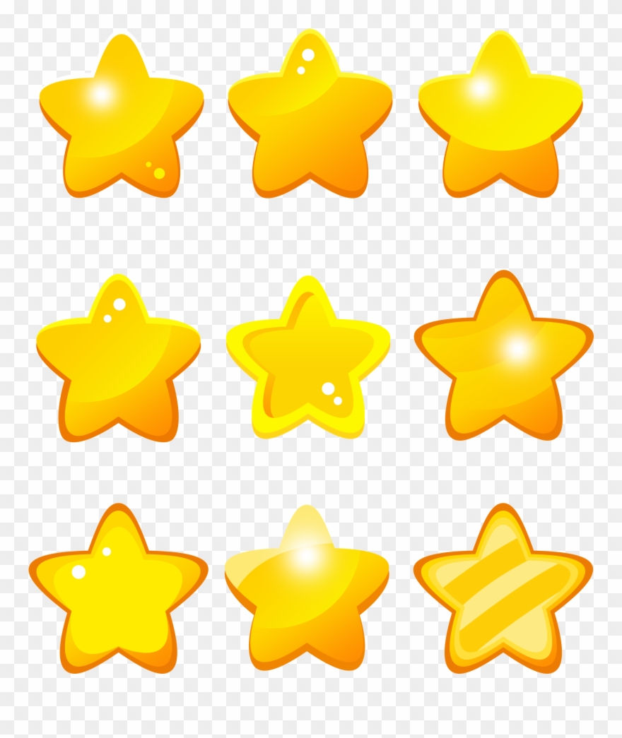 Gold Gelb Sterne Glänzend Png Und Psd - Vector Graphics Clipart