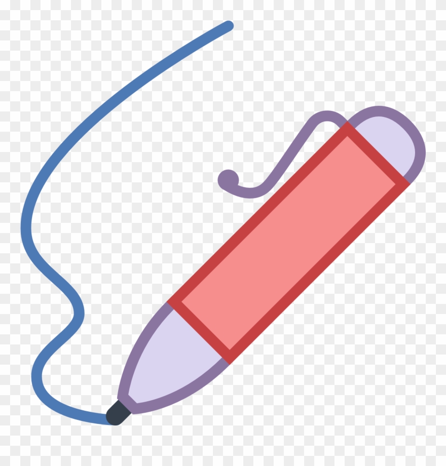 There Is A Squiggly Line Heading Downwards, And Where - Icon Menulis Png Clipart