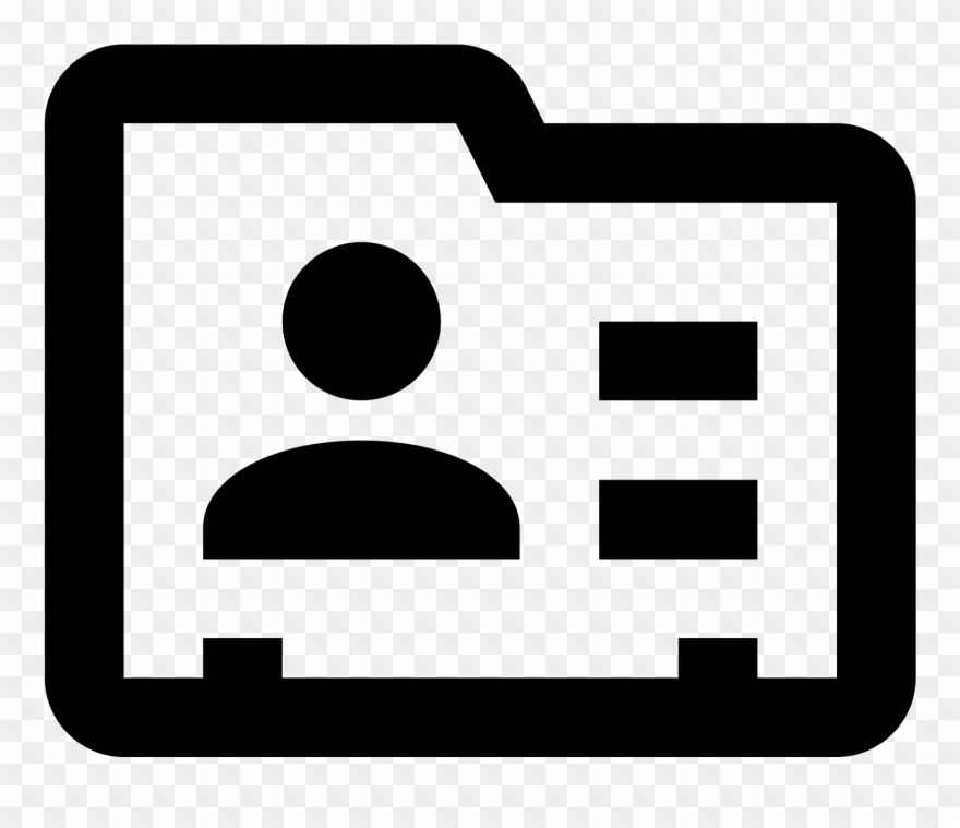 This Icon Represents A Contact Card Clipart