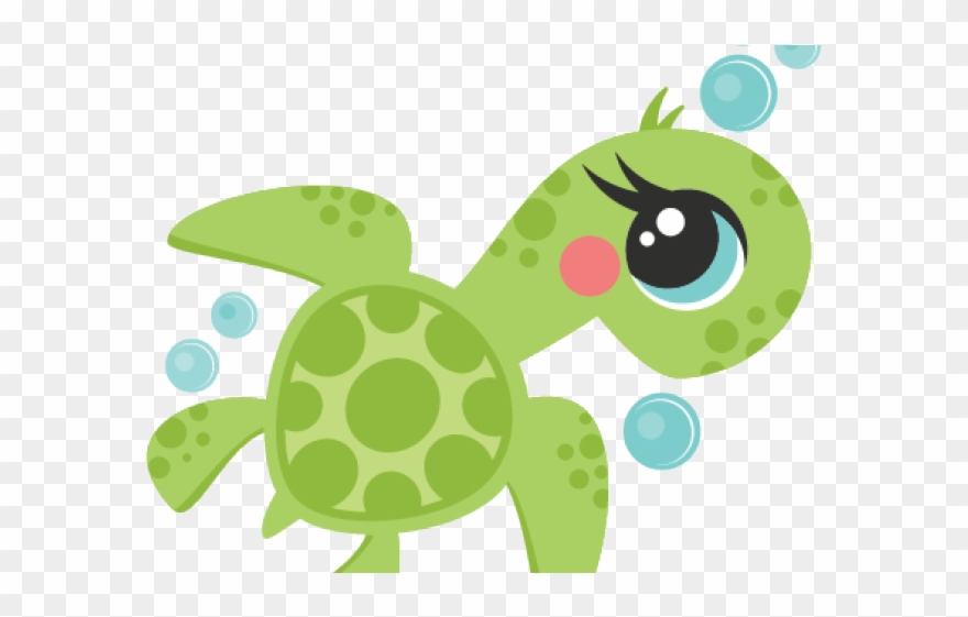 Cute Clipart Sea Turtle - Cartoon Cute Sea Turtle - Png Download