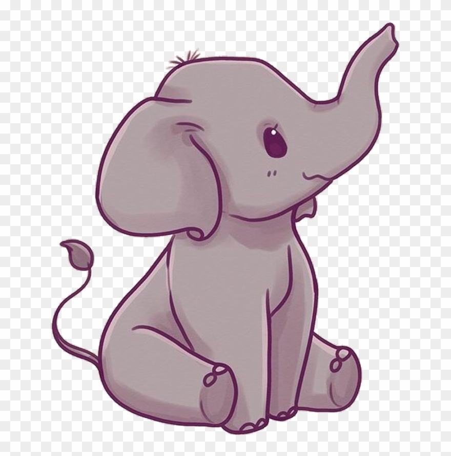 Download Elephant Sticker Cute Kawaii Elephant Clipart (4024609) PinClipart