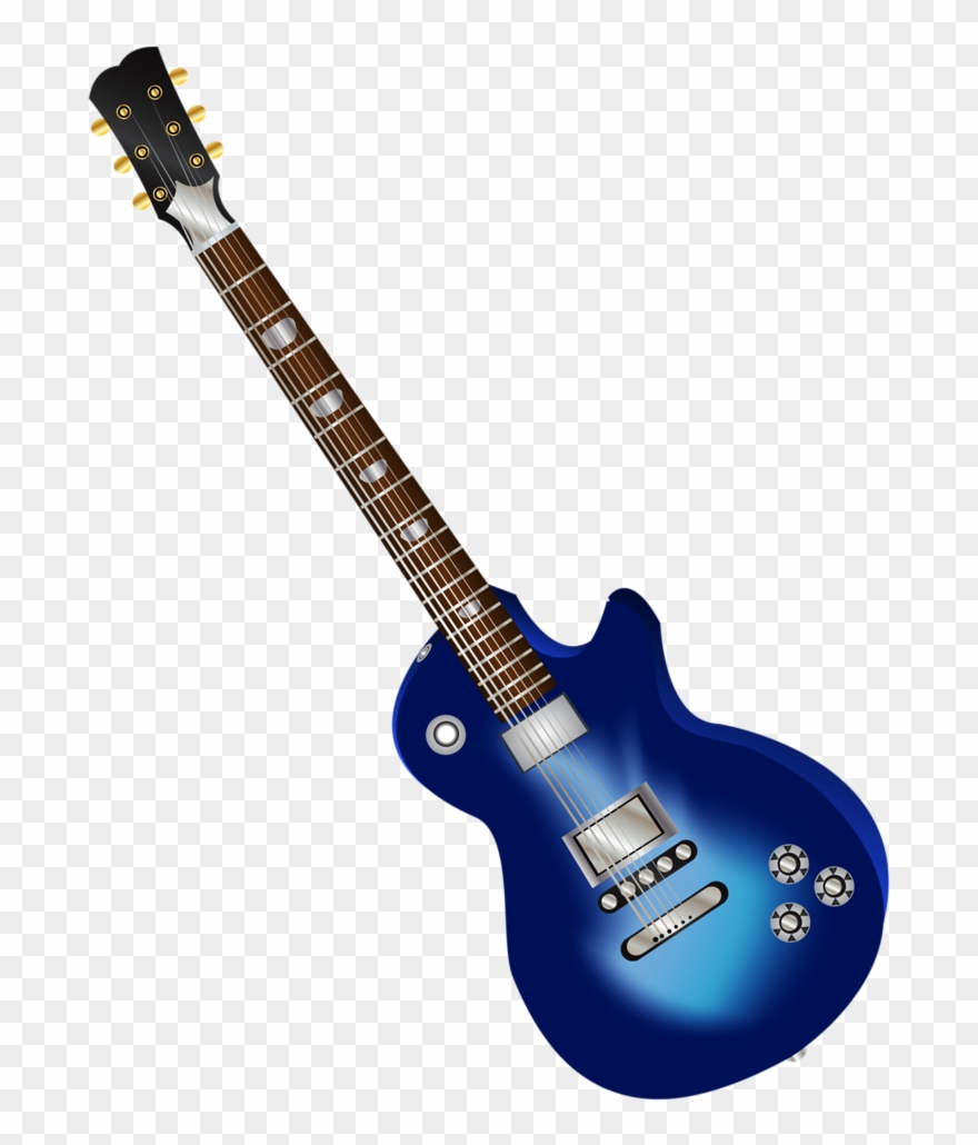 Electric Guitar L - Guitarra Electrica Azul Dibujo Png Clipart