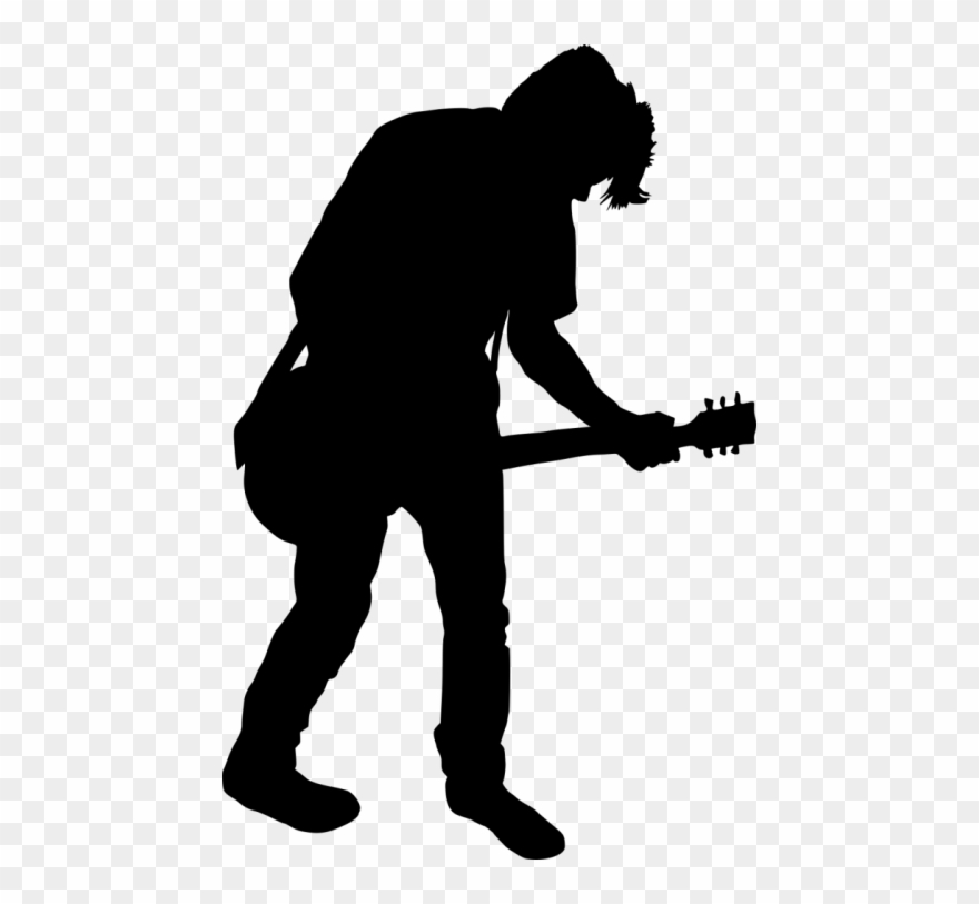 480 X 733 2 - Guitar Player Silhouette Png Clipart