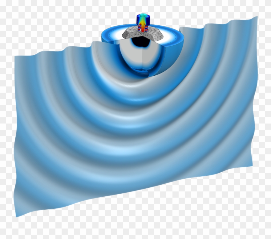 A Visualization Of The Sound Emission Of A Tonpilz - Illustration Clipart