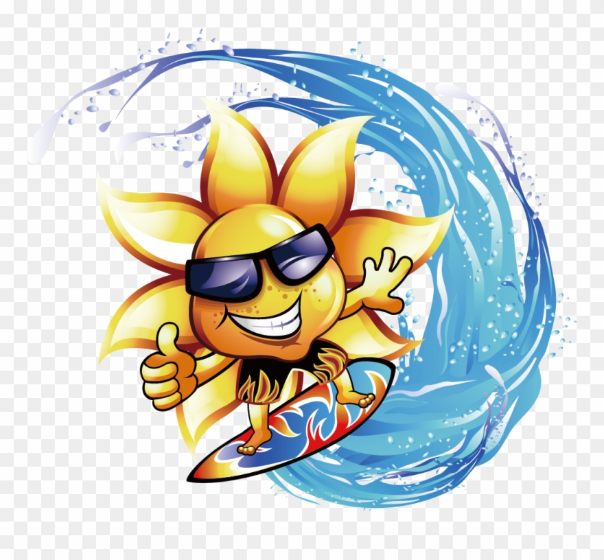 Sun Clipart Clipart Wave - Water - Png Download