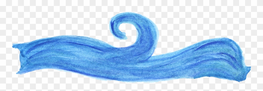 Ocean Waves Clipart Png - Ocean Blue Watercolor Png Transparent Png