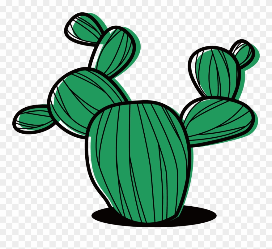 Cactaceae Succulent Plant Cartoon Clip Art - Succulent Cartoon Png Transparent Png