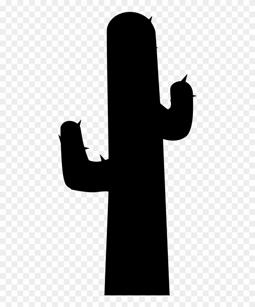 Download Png - Transparent Silhouette Cactus Clipart
