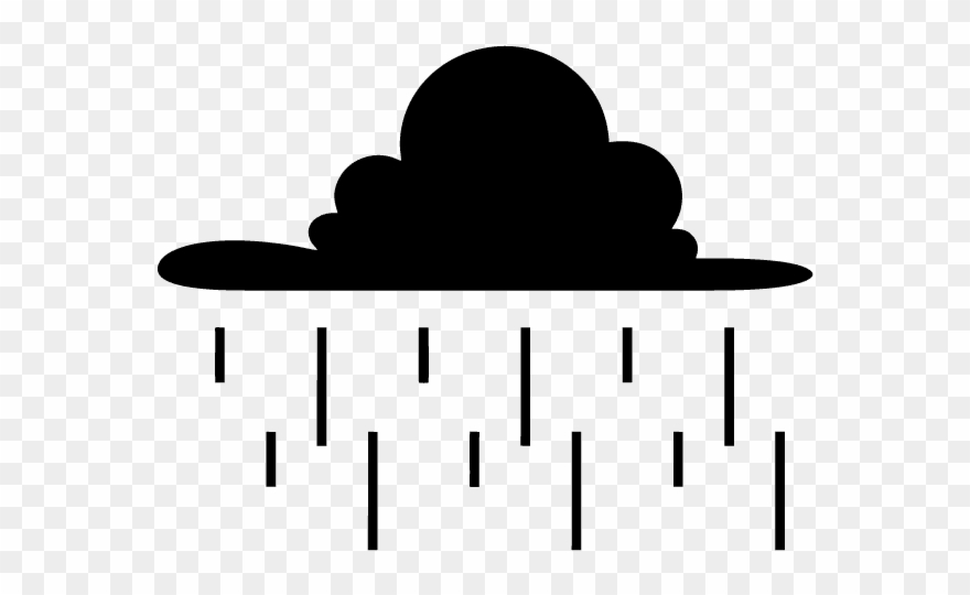 Rain - Silhouette Clipart
