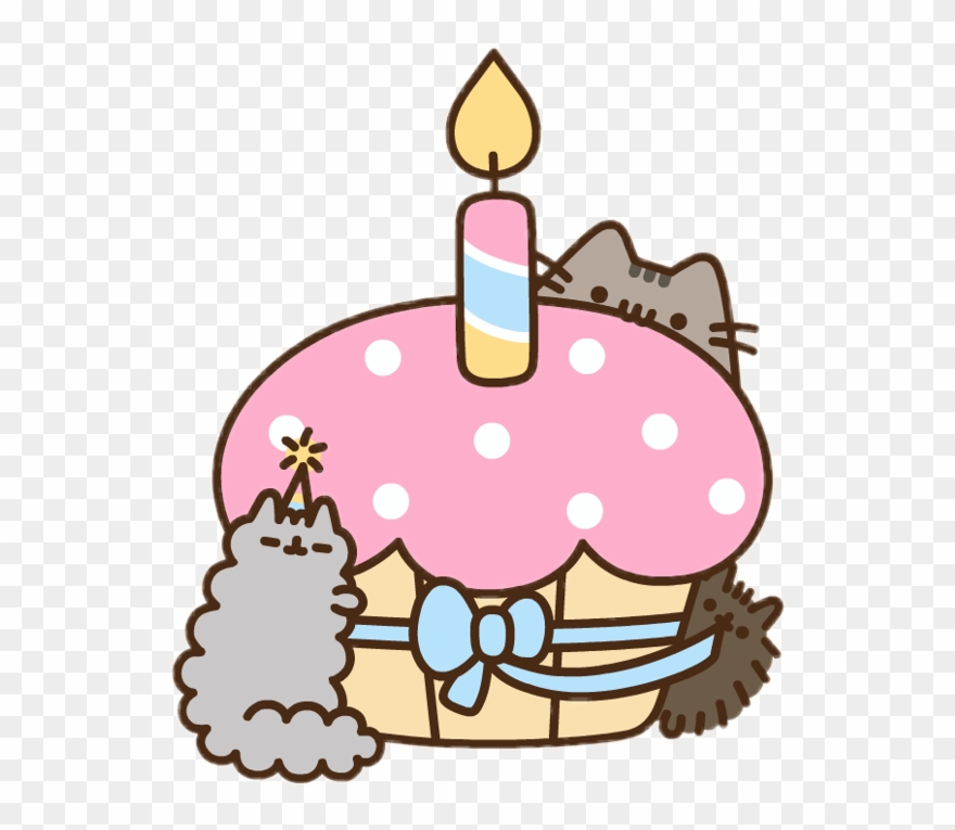 Pusheen Pip And Stormy Happy Birthday Clipart