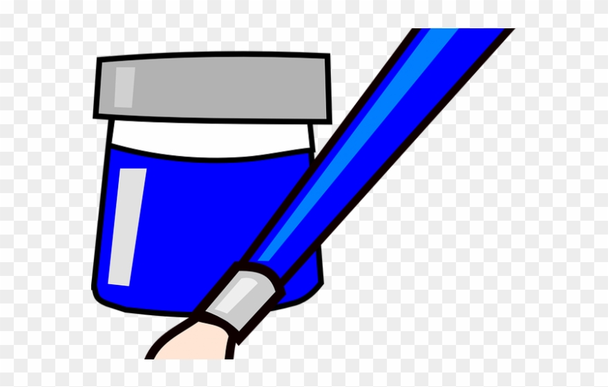 Brush Clipart Blue - Paint Brush Clip Art - Png Download