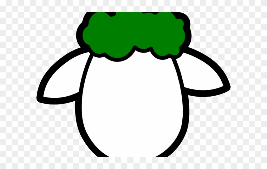 Lamb Clipart Green Sheep - Draw A Lamb Face - Png Download