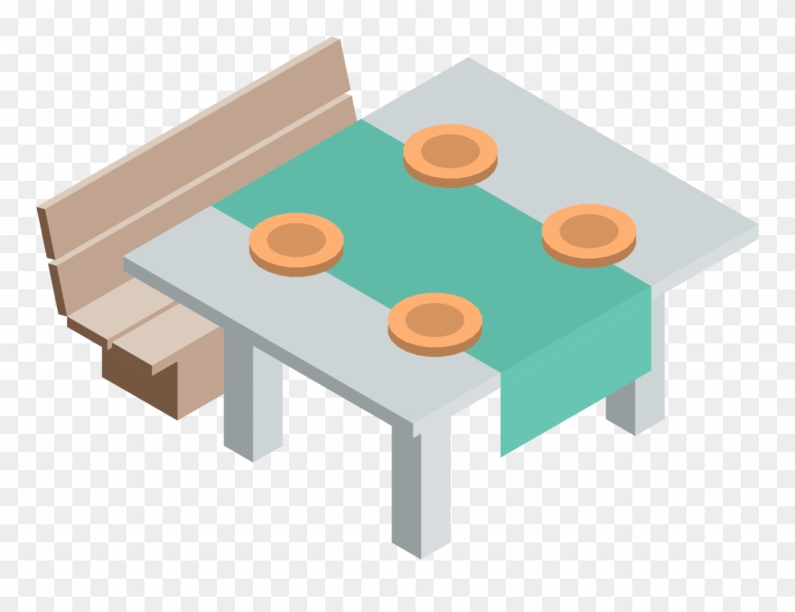 City Life Dimensional Tableware Png And Vector Image - Coffee Table Clipart