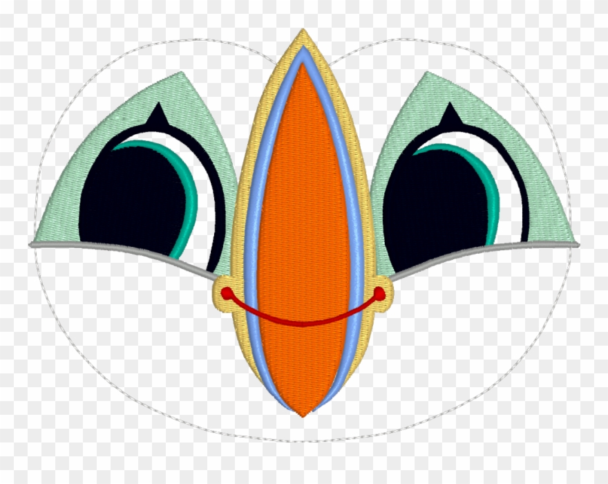 Puffin Rock Embroidery Design - Circle Clipart