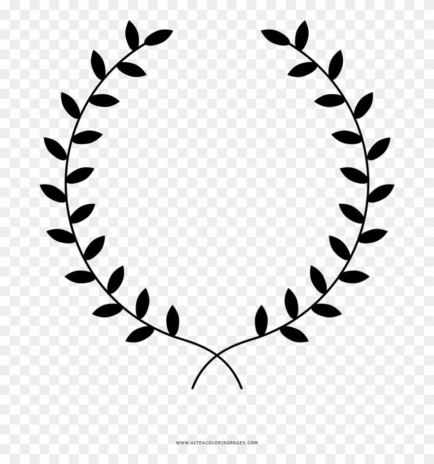 Laurel Wreath Coloring Page - Kiwi De Papel Clipart