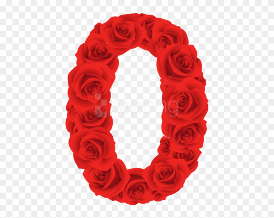 Download Red Roses Number Zero Clipart Png Photo - Rose Number Png Transparent Png