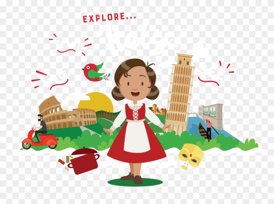 World Travel Food Bar - Cartoon Clipart