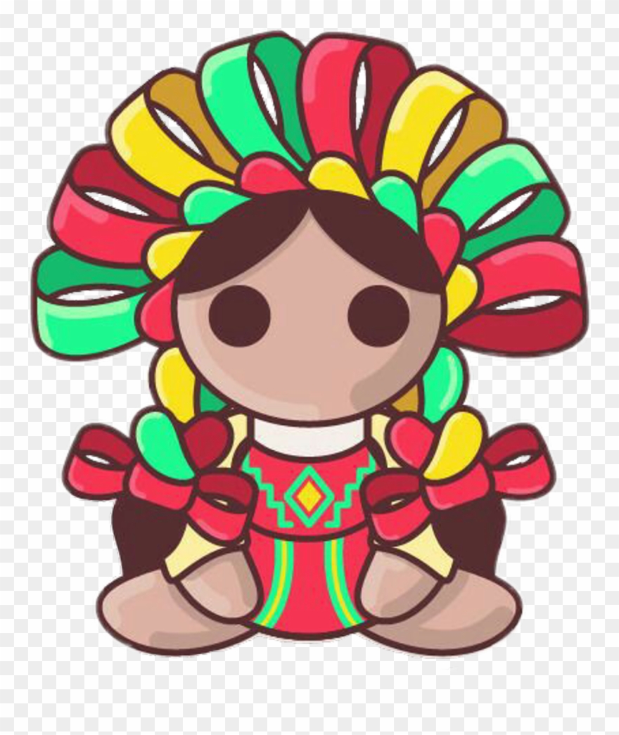 #doll #vintage #cute #mexican #travel #people #color - Mexican Doll Png Clipart