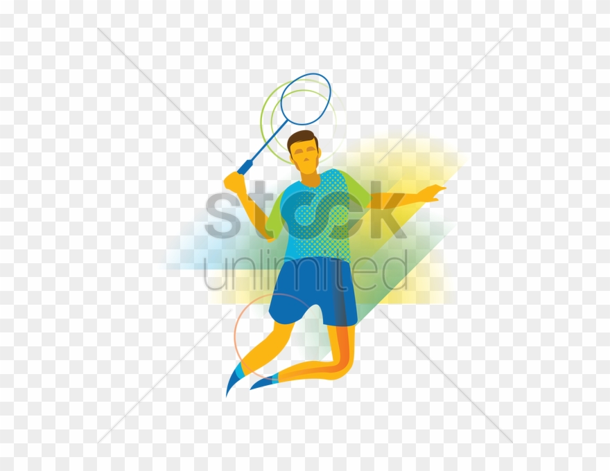Badminton Clipart Action - Png Download
