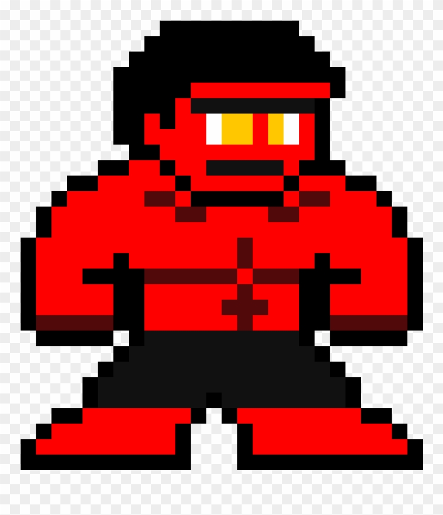 Red Hulk Sprite - Red Hulk Pixel Art Clipart