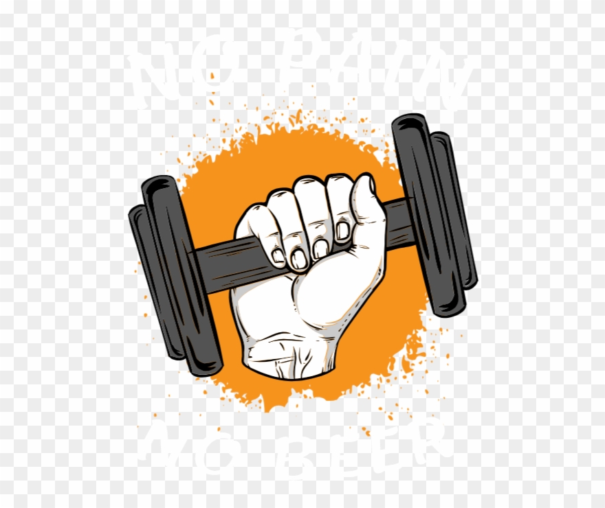 No Pain No Beer - Illustration Clipart