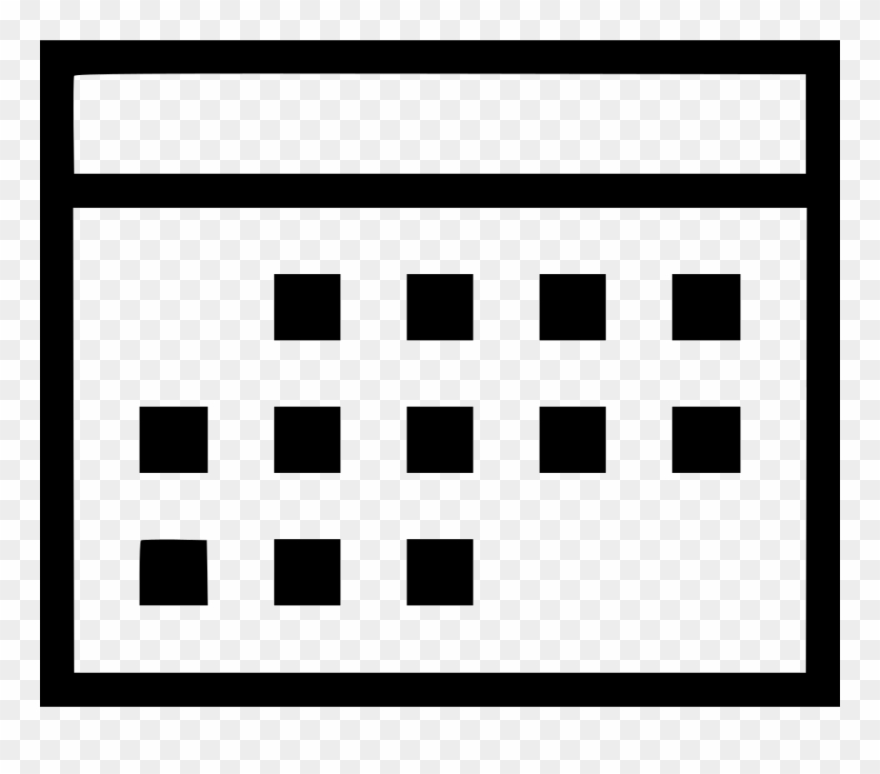 Calendar Month Schedule Date Week Comments - Icon Clipart