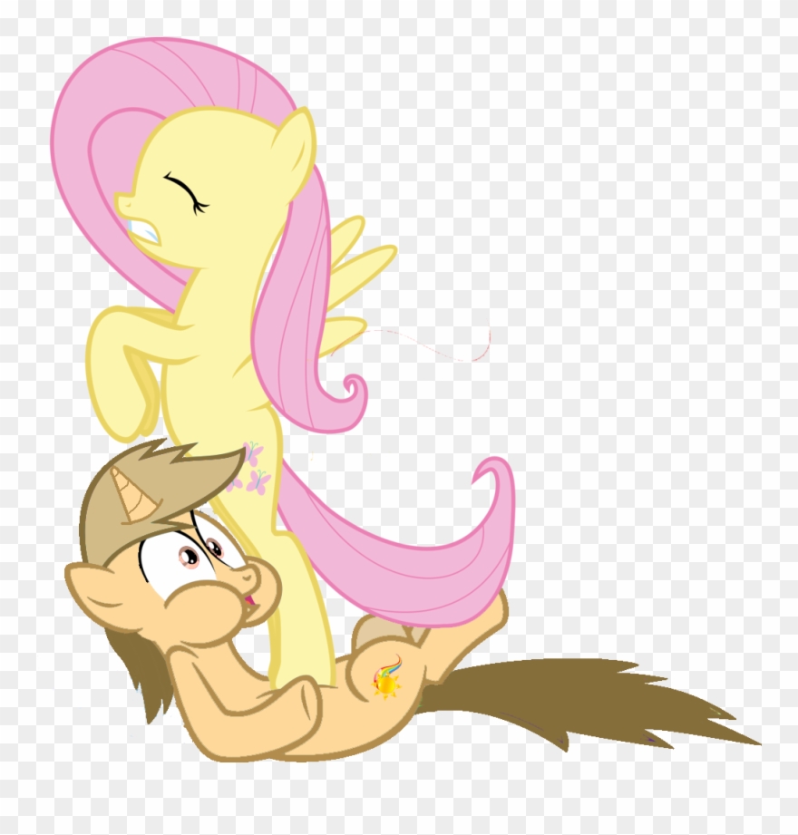 Midnightsparkle, Duo, Fluttershy, Oc, Oc - Cartoon Clipart