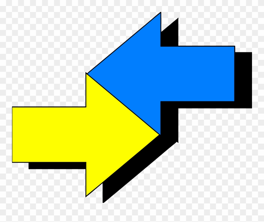 Spelling Right Transprent Png - Two Arrows In Opposite Directions Clipart