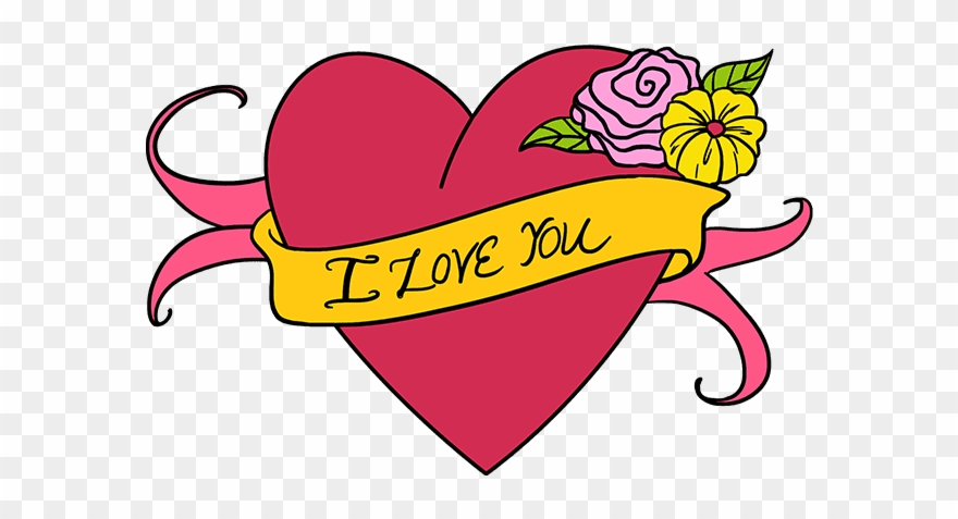 How To Draw “i Love You” Heart - Draw Cute Valentines Things Clipart