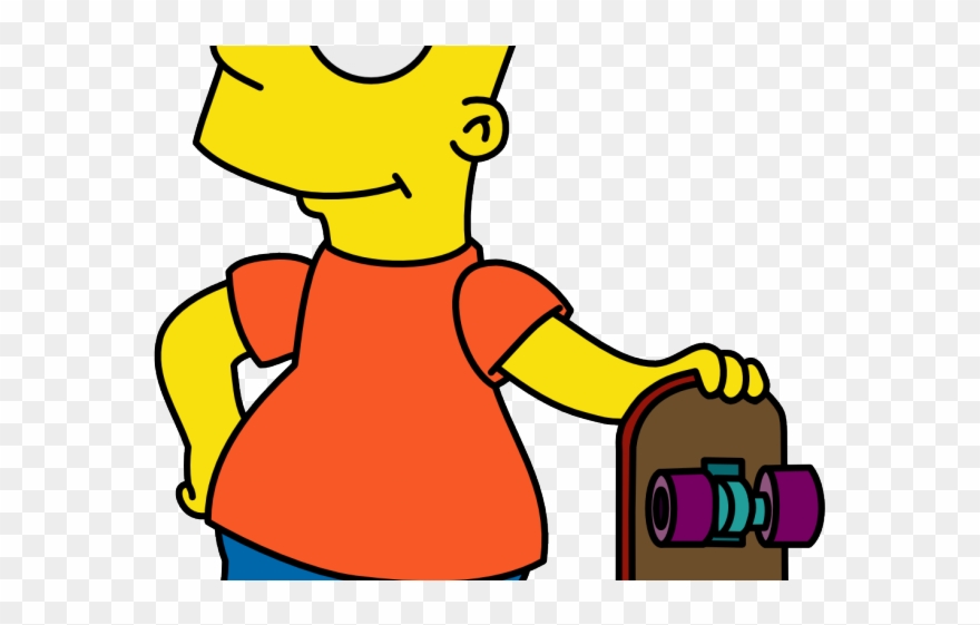 Gas Mask Clipart Bart Simpson - Simpsons Bart Drawing - Png Download