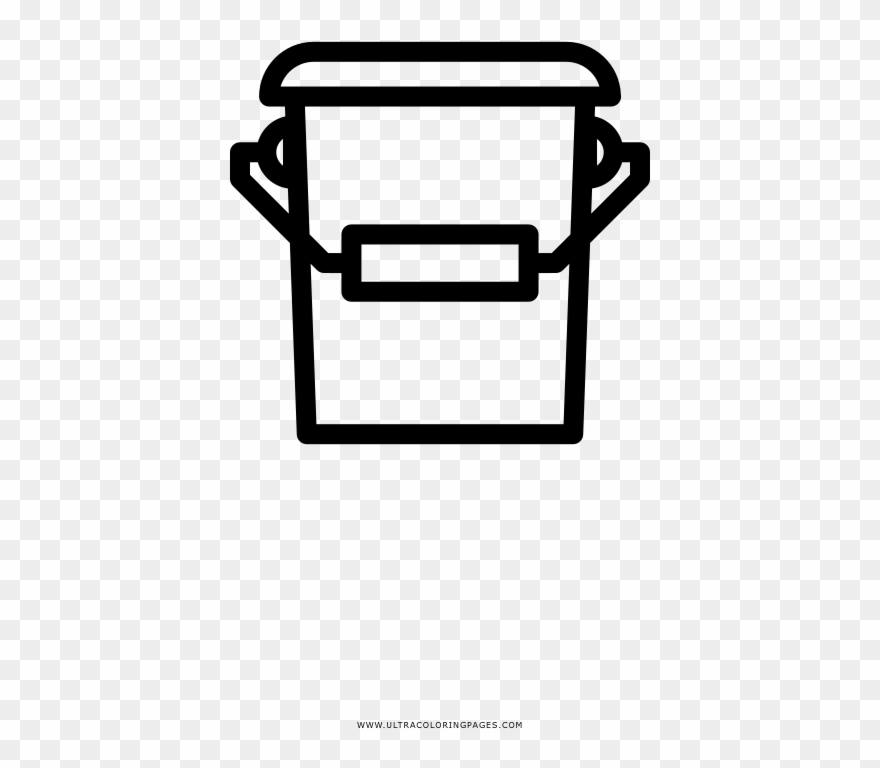 Paint Bucket Coloring Page - Line Art Clipart