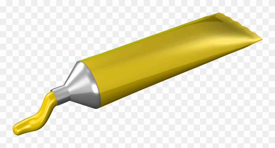 Medium Image - Yellow Paint Tube Clipart - Png Download