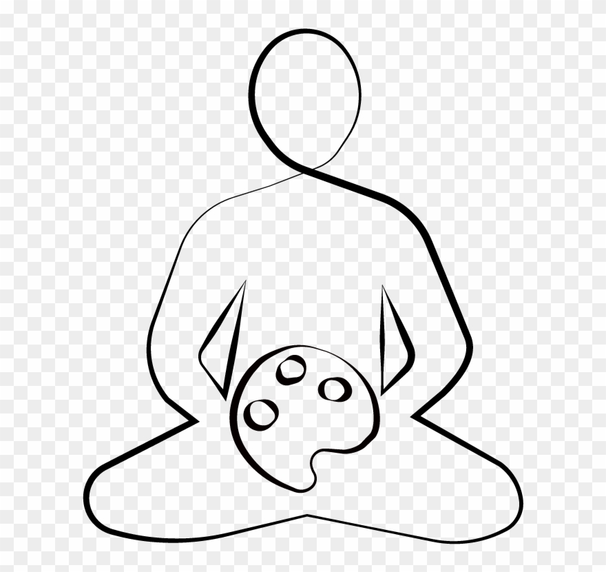 Entspannung Und Kreativität - Line Art Clipart