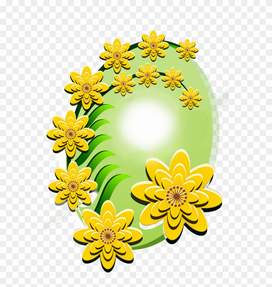Osterei-klein - Yellow Flower Basant Panchami Clipart