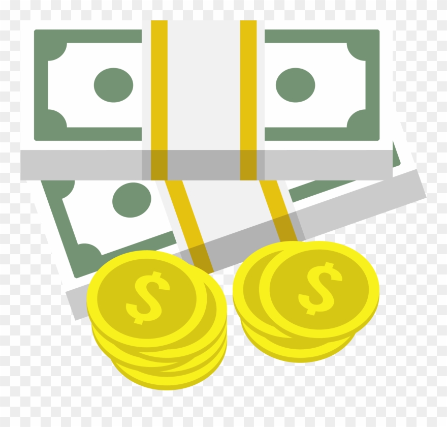 Flat Design Coin Banknote Clipart