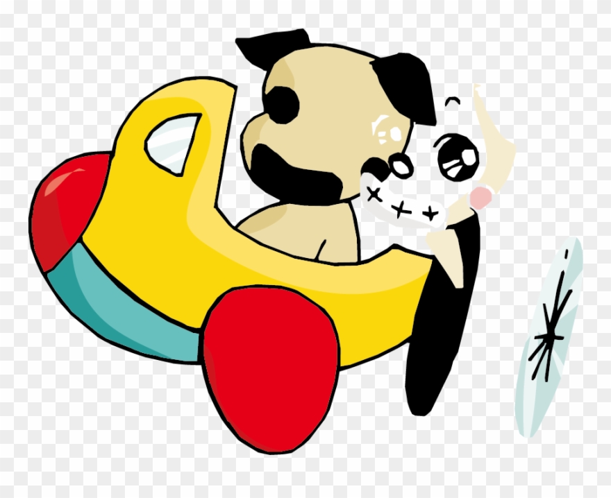 Puppy Cat Transprent Png Free Download Art - หมา ขี่ เครื่องบิน การ์ตูน Clipart
