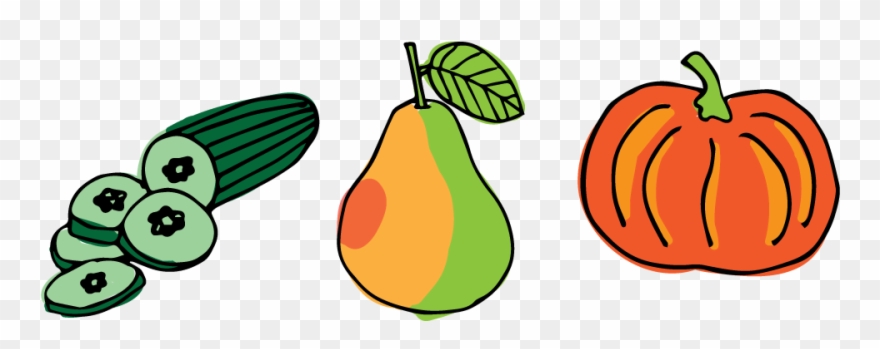 Der September Kommt Mit Birne, Kürbis, Senfgurke Und Clipart