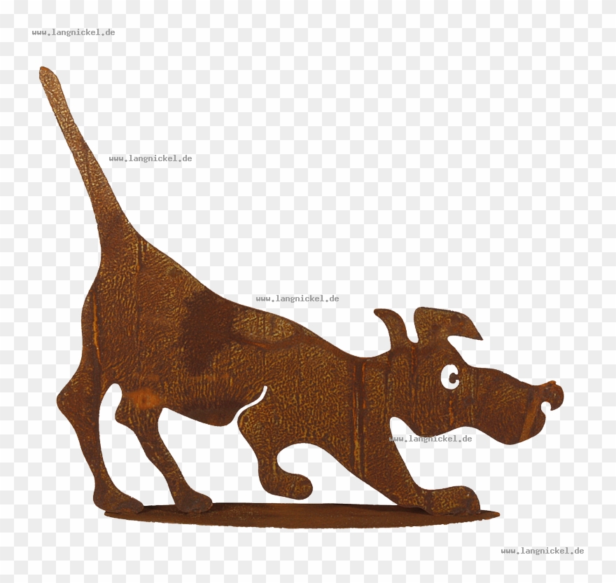 Deko Shop Hund Auf Platte Metall Rosteffekt Tiere Aus - Animal Figure Clipart